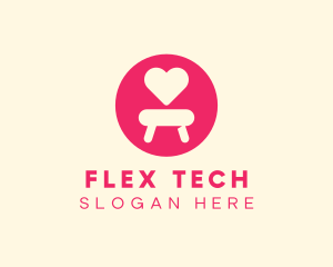 Pink Love Seat logo design