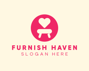 Pink Love Seat logo design