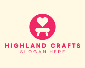 Pink Love Seat logo design