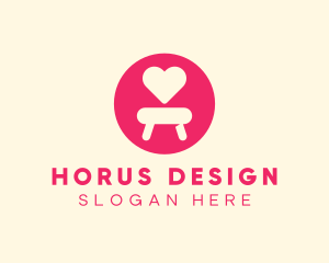 Pink Love Seat logo design