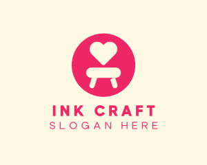 Pink Love Seat logo design