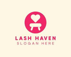 Pink Love Seat logo design