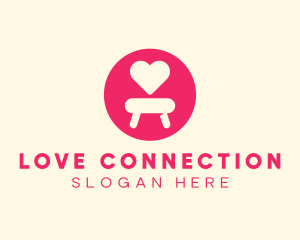 Pink Love Seat logo design