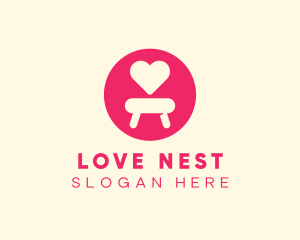 Pink Love Seat logo design