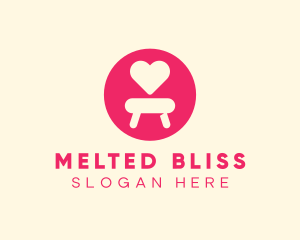 Pink Love Seat logo design