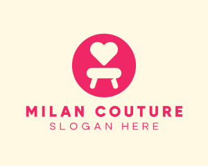 Pink Love Seat logo design