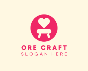 Pink Love Seat logo design