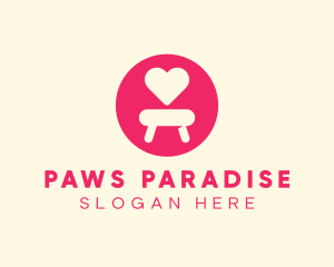 Pink Love Seat logo design