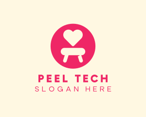 Pink Love Seat logo design