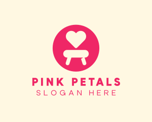 Pink Love Seat logo design