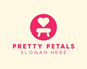 Pink Love Seat logo design