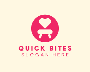 Pink Love Seat logo design