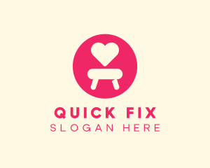 Pink Love Seat logo design