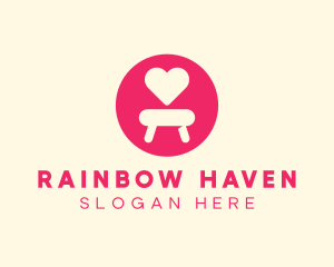 Pink Love Seat logo design