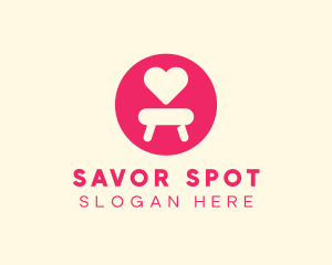 Pink Love Seat logo design