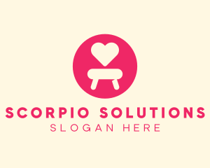 Pink Love Seat logo design