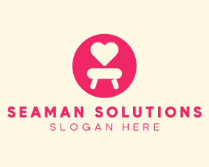 Pink Love Seat logo design