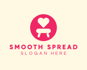 Pink Love Seat logo design