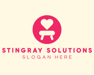 Pink Love Seat logo design