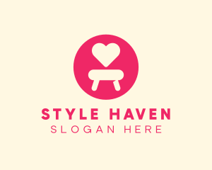 Pink Love Seat logo design