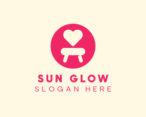 Pink Love Seat logo design