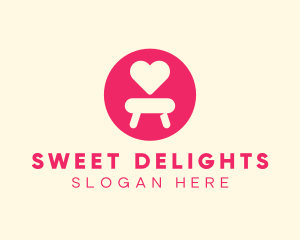 Pink Love Seat logo design