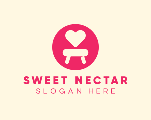 Pink Love Seat logo design