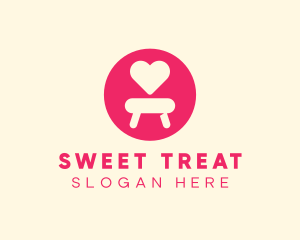 Pink Love Seat logo design