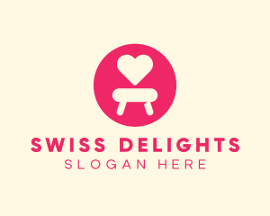 Pink Love Seat logo design