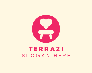 Pink Love Seat logo design