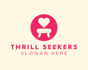 Pink Love Seat logo design