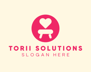 Pink Love Seat logo design