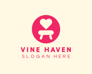 Pink Love Seat logo design