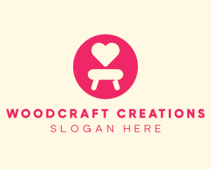 Pink Love Seat logo design