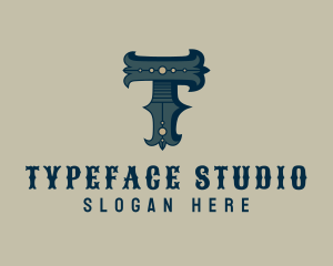 Stylish Traditional Studio Letter T logo design