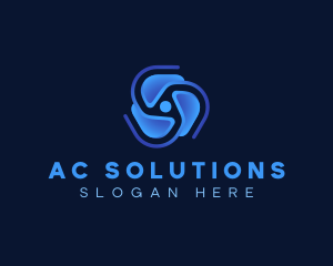 Ac - Motion Technology Propeller logo design