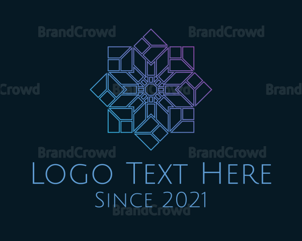 Gradient Ornate Snowflake Logo