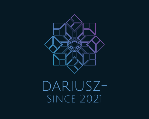 Freezing - Gradient Ornate Snowflake logo design