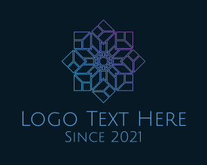 Cold - Gradient Ornate Snowflake logo design