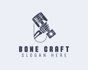 Bones - Piston Tool Bone logo design