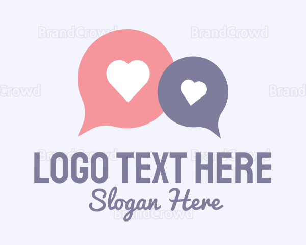 Love Dating Flirting Messaging Logo