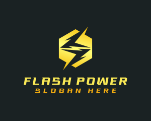 Thunderbolt Lightning Power logo design