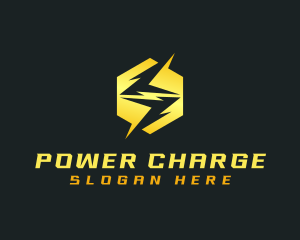 Thunderbolt Lightning Power logo design