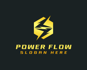 Thunderbolt Lightning Power logo design