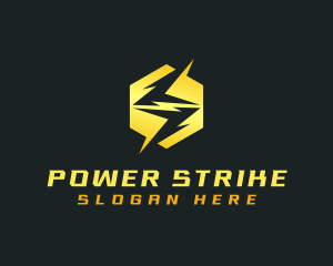 Thunderbolt Lightning Power logo design