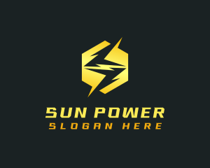 Thunderbolt Lightning Power logo design