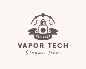 Vapor - Vape Smoke Cloud Banner logo design