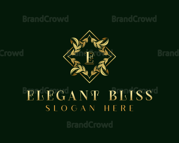 Elegant Wreath Ornament Logo