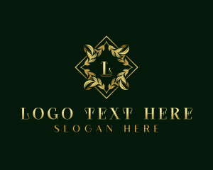 Boutique - Elegant Wreath Ornament logo design