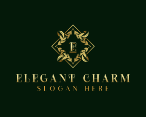 Elegant Wreath Ornament logo design